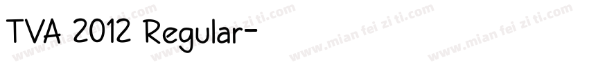 TVA 2012 Regular字体转换